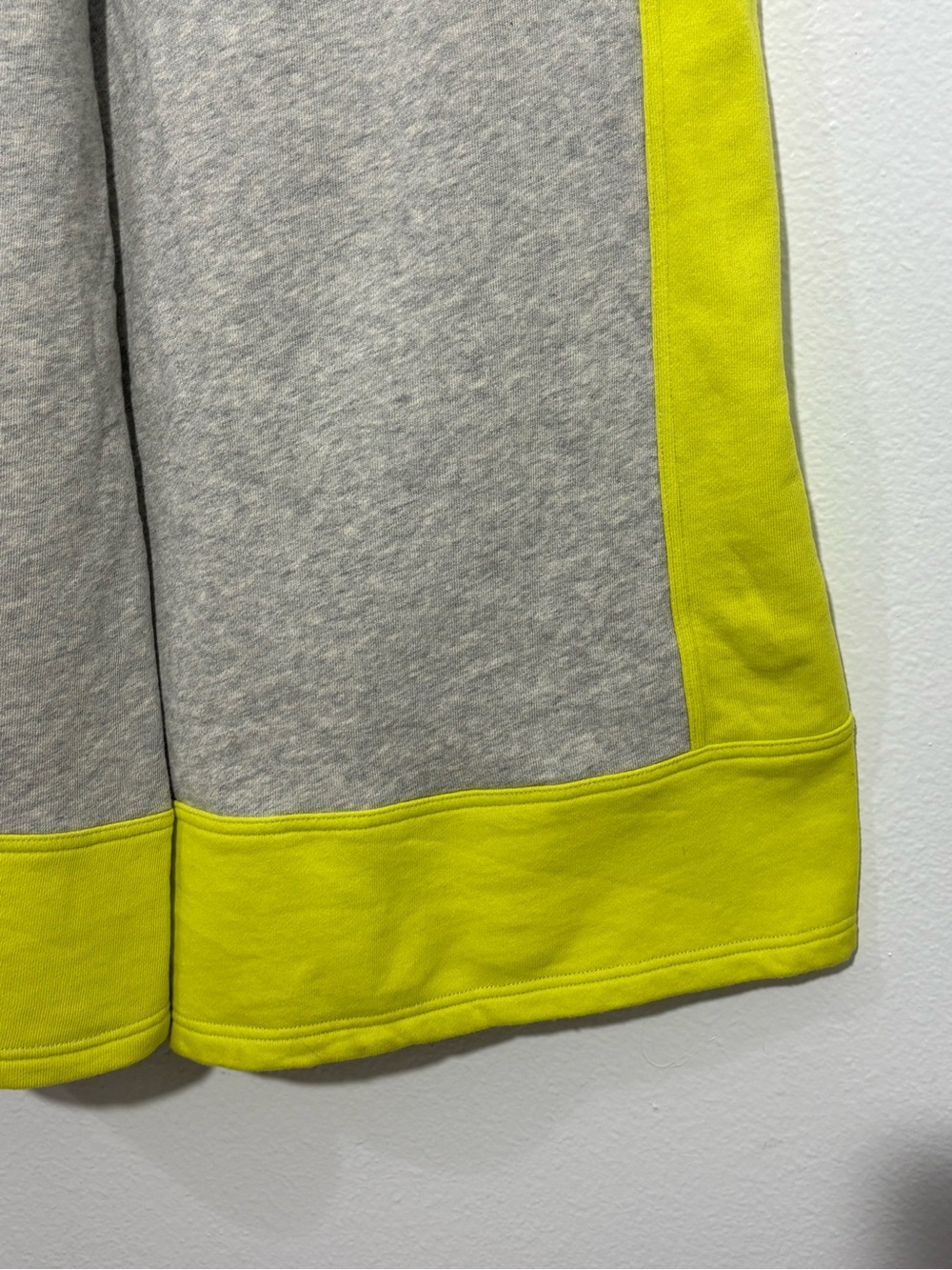 FP Movement Free People Split Second Pants Heather Grey Neon Yellow Wide Leg S - Picture 10 of 15